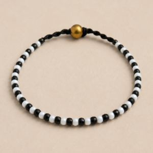 Monochrome Bead Anklet