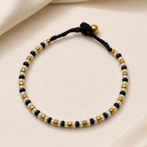 Monochrome Bead Anklet