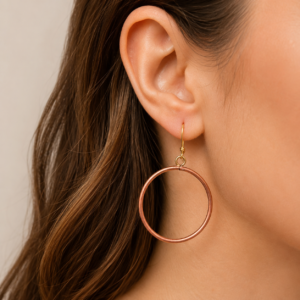 Antique Copper Hoop Earrings