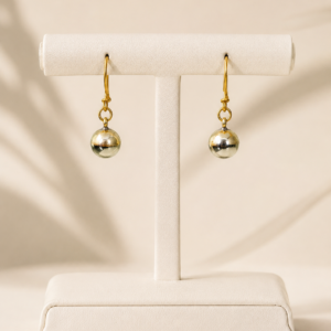 Classic Brass Ball Drop Earrings