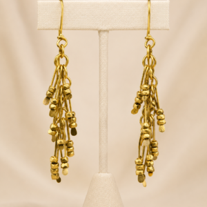 Golden Tassel Handmade Brass Earrings