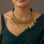 Choker brass beads and leaf (4)