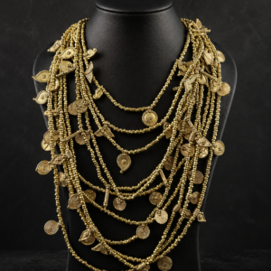 Handcrafted Dhokra Multi-Layer Charm Necklace