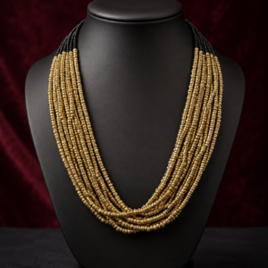 Handcrafted Brass Multi-Layer Bead Necklace