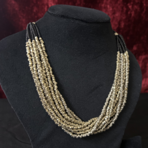 Silver-Tone White Metal Multi-Layer Necklace