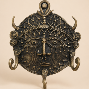 Handcrafted Dhokra Tribal Face Wall Key Holder